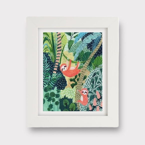 Urban Outfitters Other - 🦥 UO Ambers Textiles Jungle Sloth Art Print 18x24